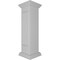 Ekena Millwork 10"W x 40"H Straight Newel Post with Panel, Peaked Capital & Base Trim (Installation kit included) NWL10X40SPP0B0 - alternate 2